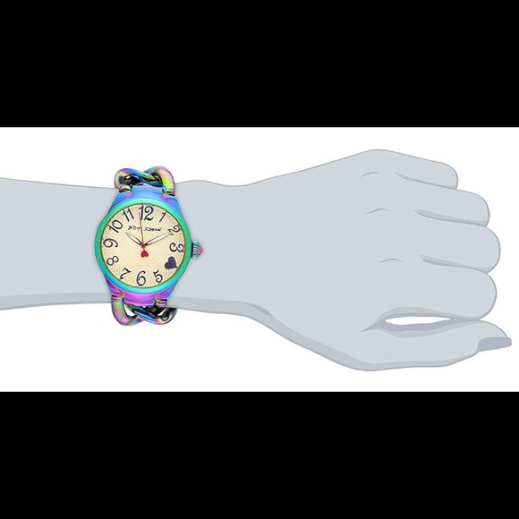 Betsey Johnson 🌈 Rainbow Iridescent Analog Watch - Picture 3 of 8